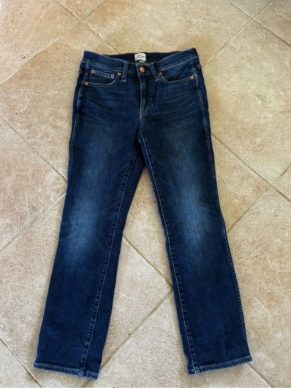 J. Crew Denim Dark Blue Straight Jeans Short Inseam